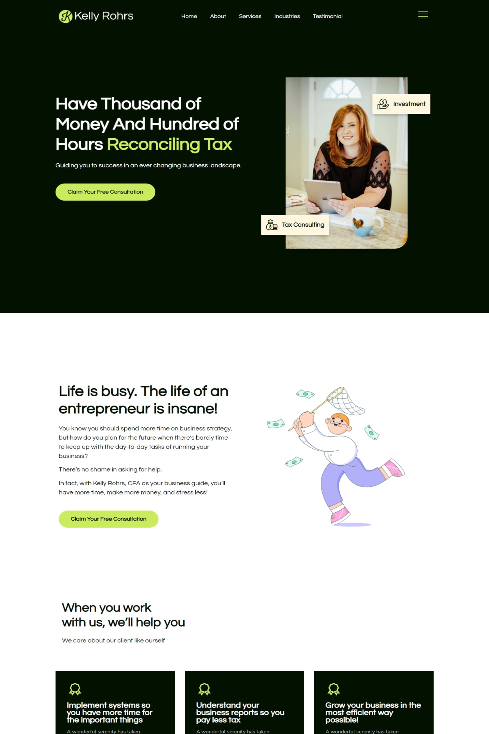 Kelly Rohrs website by Finnext