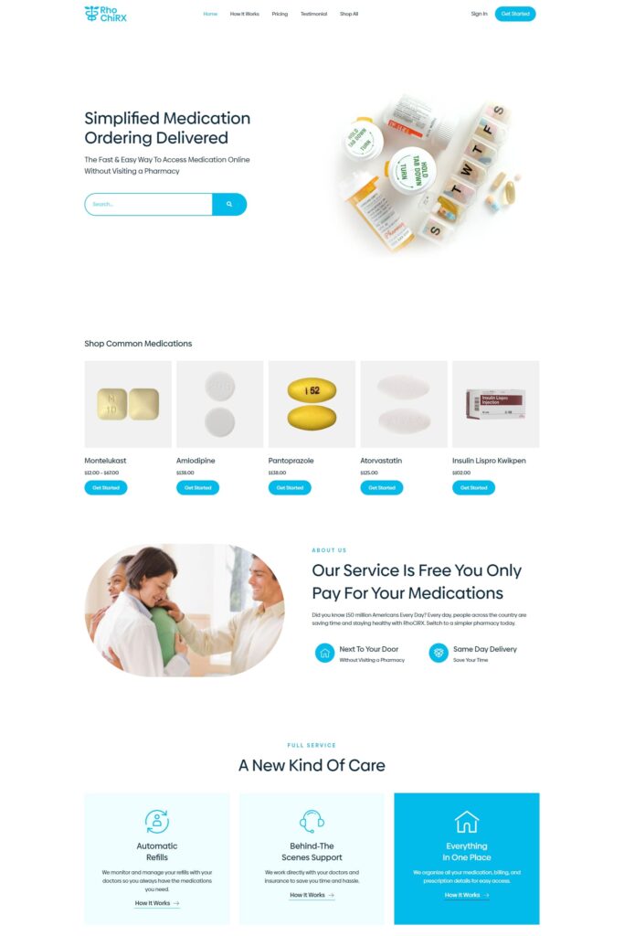 RhoChi RX Website Design