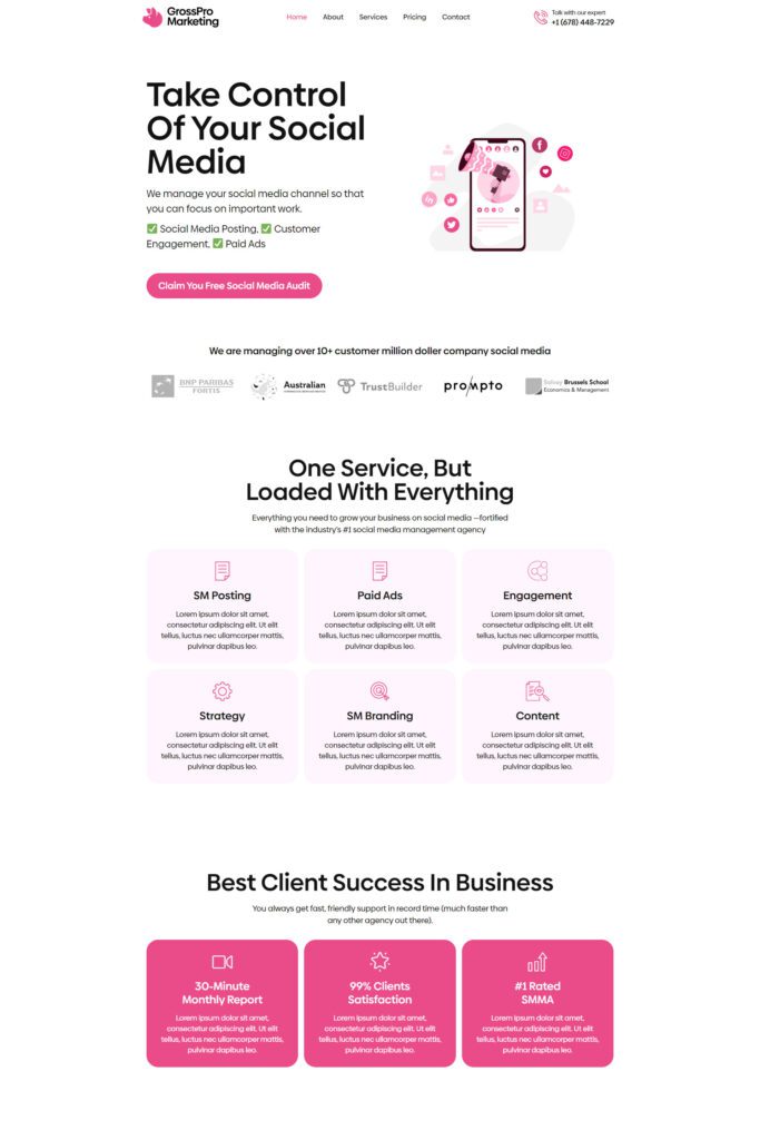 Gross PRO Marketing Website Design